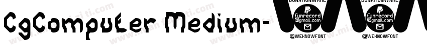 CgComputer Medium字体转换